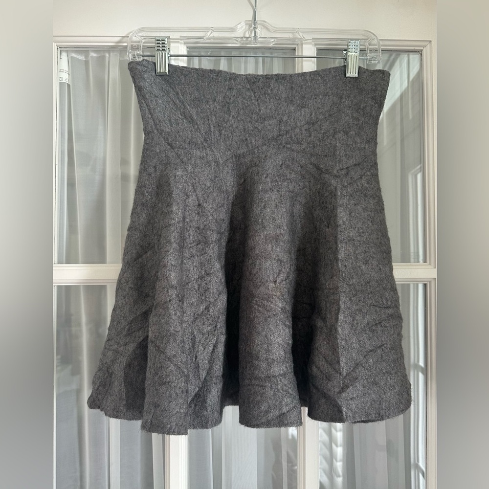 Zara Knit Grey Mini Skirt Size Small